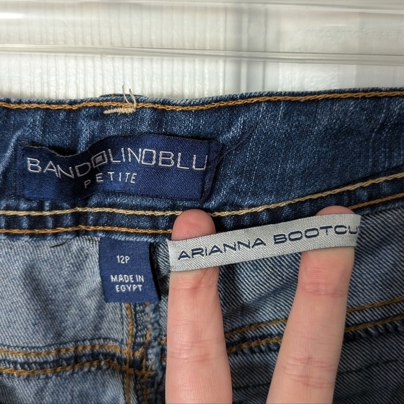 Bandolino Arianna Bootcut Dark Wash Double Button Fly Jeans Size 12 Petite - Picture 7 of 8